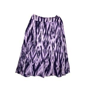 Laura Scott Tie Dye Midi Skirt Women’s M Purple White Bright Festival